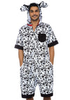 Leg Avenue Men's Dalmatian Dog Hooded Jumpsuit Costume
