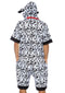 Leg Avenue Men's Dalmatian Dog Hooded Jumpsuit Costume