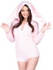 Leg Avenue Cuddle Bunny Ultra Soft Bodysuit With Ear Hood