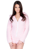 Leg Avenue Cuddle Bunny Ultra Soft Bodysuit With Ear Hood