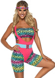 Leg Avenue 4-Piece 80s Cardio Cutie Costume Set With Headband