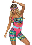 Leg Avenue 4-Piece 80s Cardio Cutie Costume Set With Headband