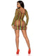 Leg Avenue Rasta Net Long Sleeve Mini Dress