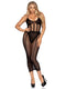 Leg Avenue Net and Opaque Bodysuit and Matching Skirt