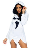 Leg Avenue Ghost Hoodie Fleece Dress