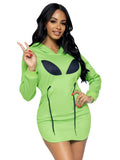 Leg Avenue Alien Hoodie Fleece Dress