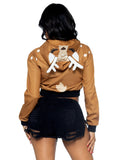 Leg Avenue Fawn Cropped Hoodie With Antler