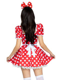 Leg Avenue Polka Dot Dress With Headband Costume