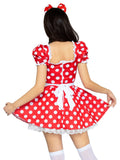 Leg Avenue Polka Dot Dress With Headband Costume