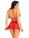 color_red | Leg Avenue Cupless Lace Babydoll