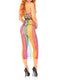 Leg Avenue Rainbow Net Halter Maxi Dress With Cut Out Detail