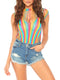 Leg Avenue String Me Along Rainbow Teddy With Snap Crotch