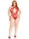 Color_Red | Leg Avenue Can't Say No Plus Lace Teddy