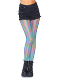 Leg Avenue Lurex Shimmer Rainbow Striped Fishnet Tights