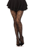 color_black | Leg Avenue Valentina Heart Net Tights