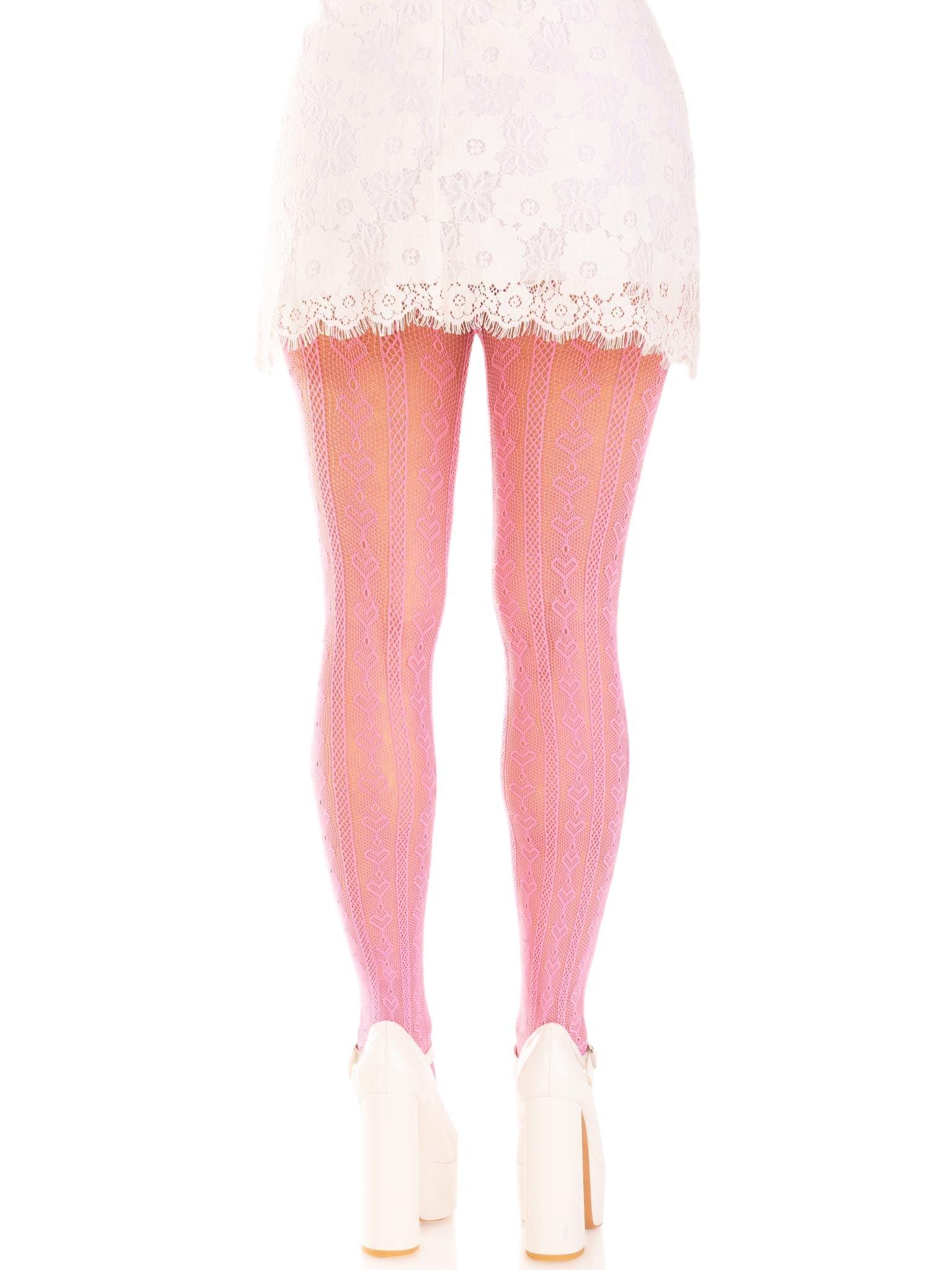 color_pink | Leg Avenue Sweetheart Striped Tights