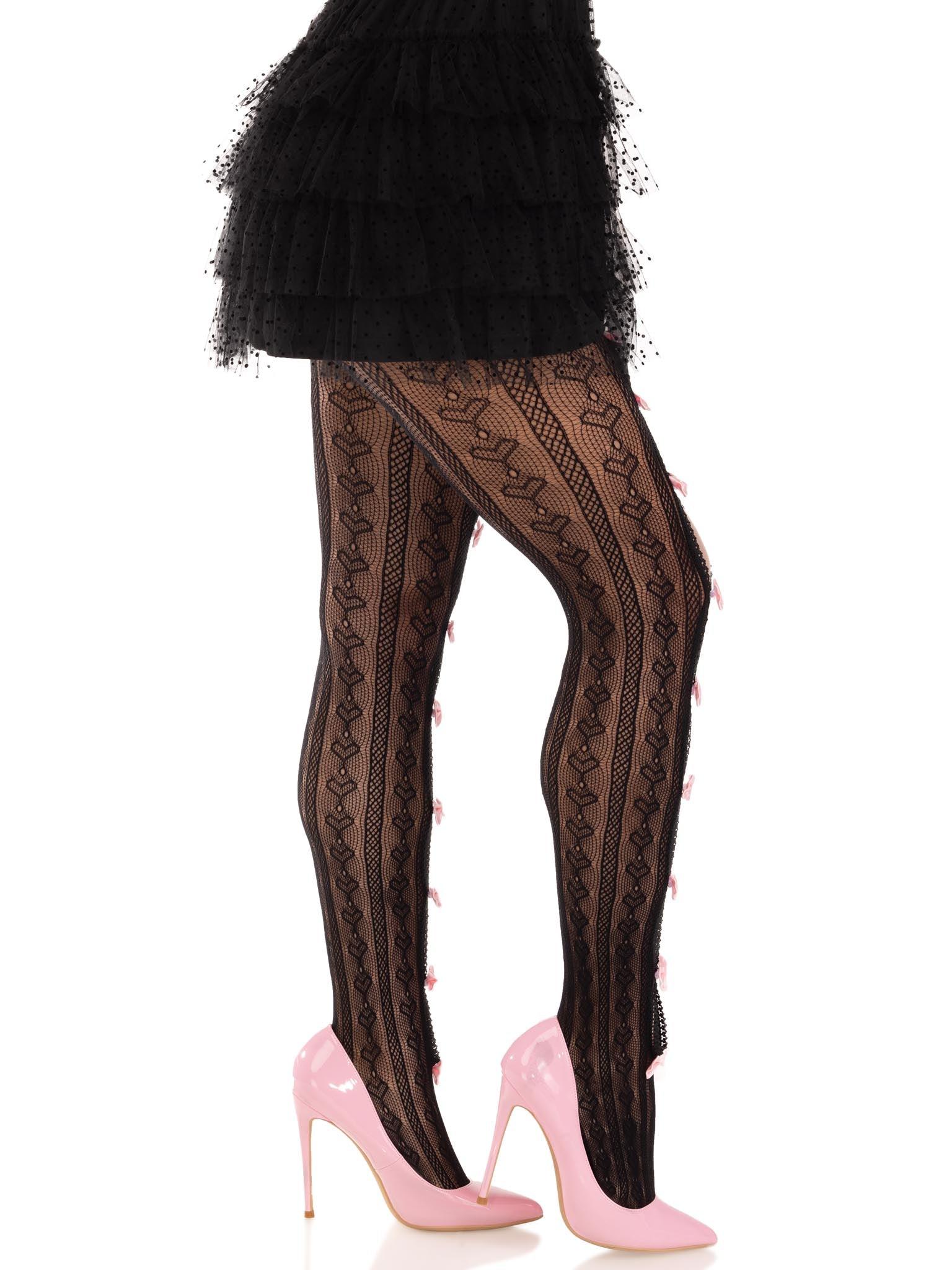 color_black | Leg Avenue Sweetheart Striped Tights