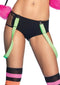 Leg Avenue Stretchy Neon Elastic Clip On Suspenders