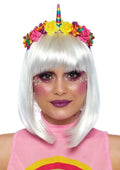 Leg Avenue Rainbow Unicorn Flower Costume Headband