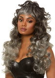 Leg Avenue 24” Long Curly Wispy Bang Wig With Half Up Pony