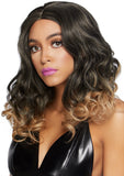 Leg Avenue 18" Curly Ombre Long Center Part Bob Costume Wig