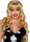 Leg Avenue 26” Long Curly Bang Costume Wig With Braid