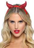 Leg Avenue Latex Glitter Devil Horn Headband