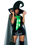 Leg Avenue Glitter Moon Cape and Witch Hat Costume Set