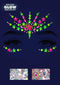 Leg Avenue Vibe Adhesive Black Light Face Jewel Set With Glitter