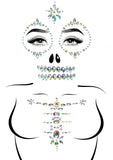 Leg Avenue Skeleton Face and Chest Adhesive Jewels Sticker Set