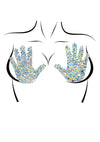 Leg Avenue Handsy Adhesive Holographic Confetti Jewel Nipple Stickers