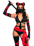 Leg Avenue 6-Piece Killer Ninja Costume Set With Face Mask
